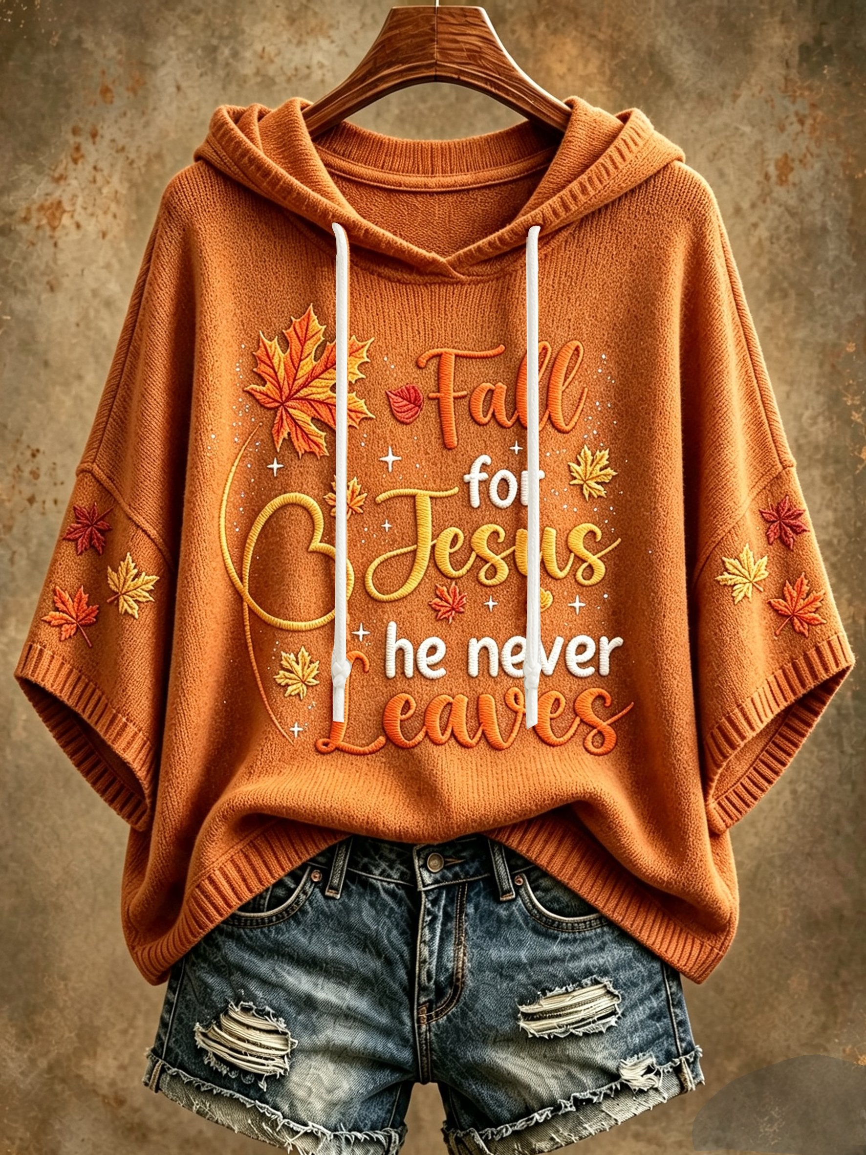 Sudadera con capucha de otoño de fe en Jesús para mujer