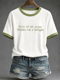 Women's Casual Faith Printed T-Shirt