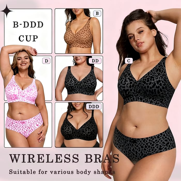 🏆LETZTER TAG – 49 % RABATT 🔥Super straffender Retro-Leopard-Print-BH | Kabellose Damen-BHs 👍Keine schlaffen Brüste mehr
