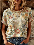 Damen T-Shirt mit Retro-Print