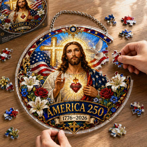 Adorno colgante de rompecabezas acrílico para ventana America 250