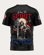 Where The Spirit of The Lord Is All Over Print T-Shirt