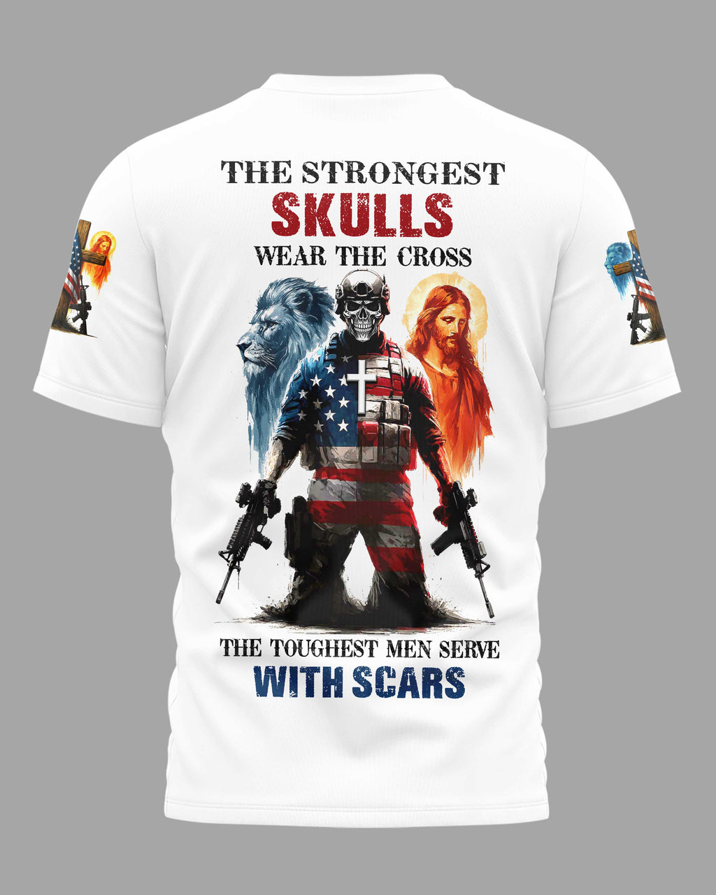T-Shirt "Die stärksten Schädel tragen das Kreuz"