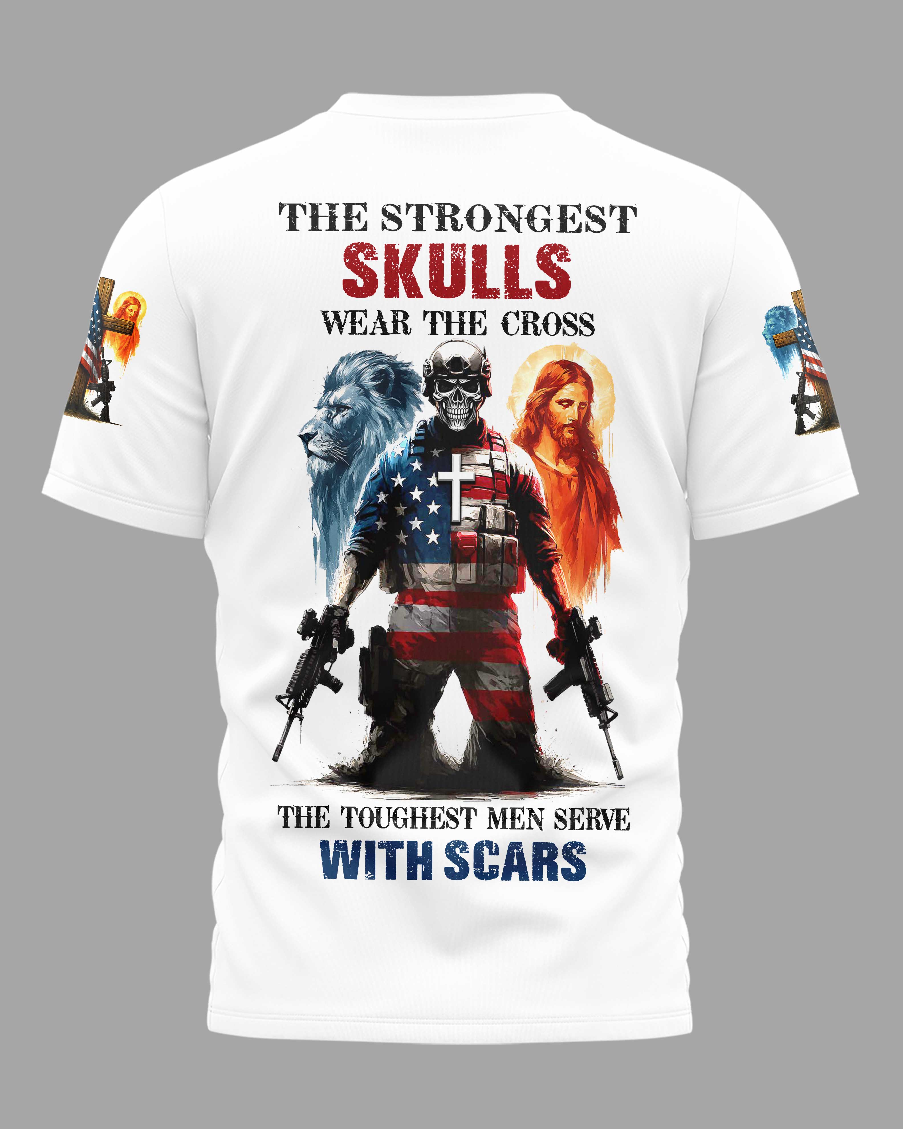 T-Shirt "Die stärksten Schädel tragen das Kreuz"