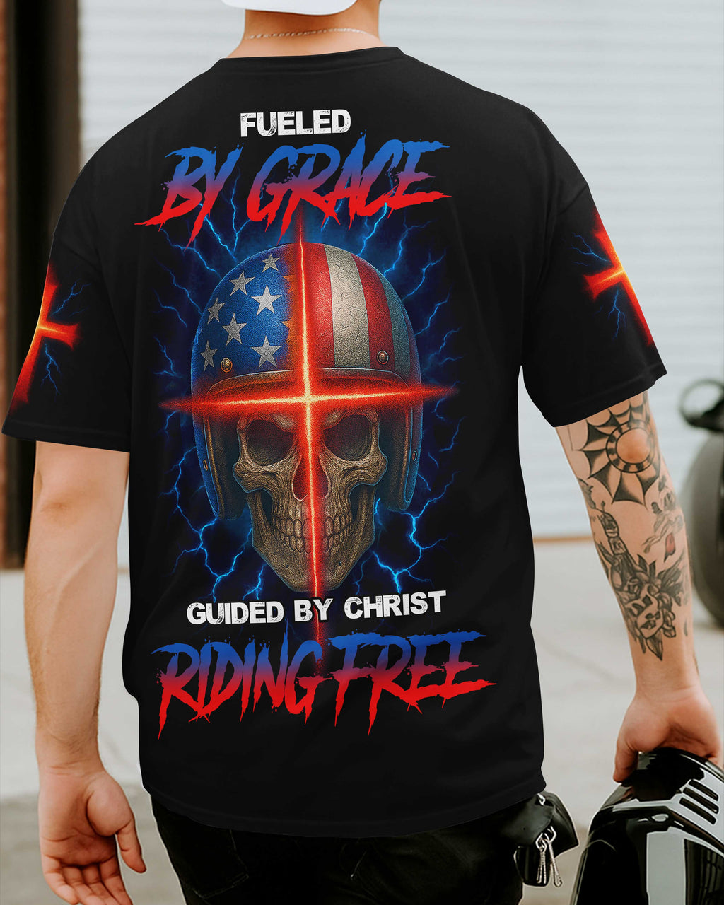 Fueled By Grace Allover-Print T-Shirt