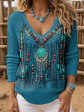 Women's Western Ethnic Print Top