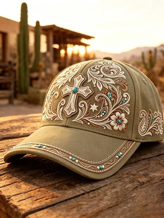 Sombreros unisex con estampado retro western