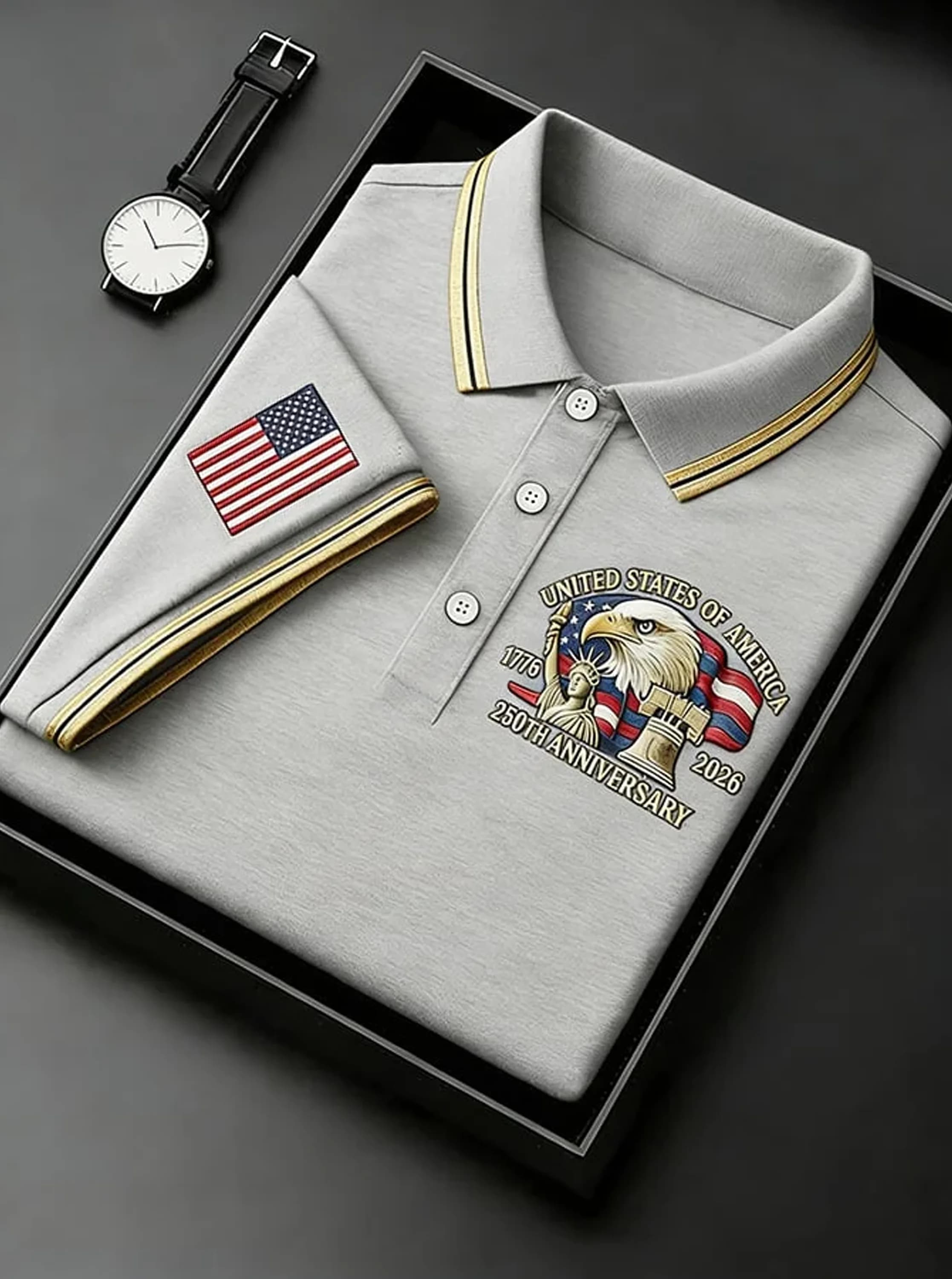 USA Eagle 250. Jubiläum Poloshirt