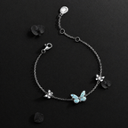 Luminous Butterfly Charm Necklace & Bracelet Set