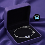Luminous Butterfly Charm Necklace & Bracelet Set
