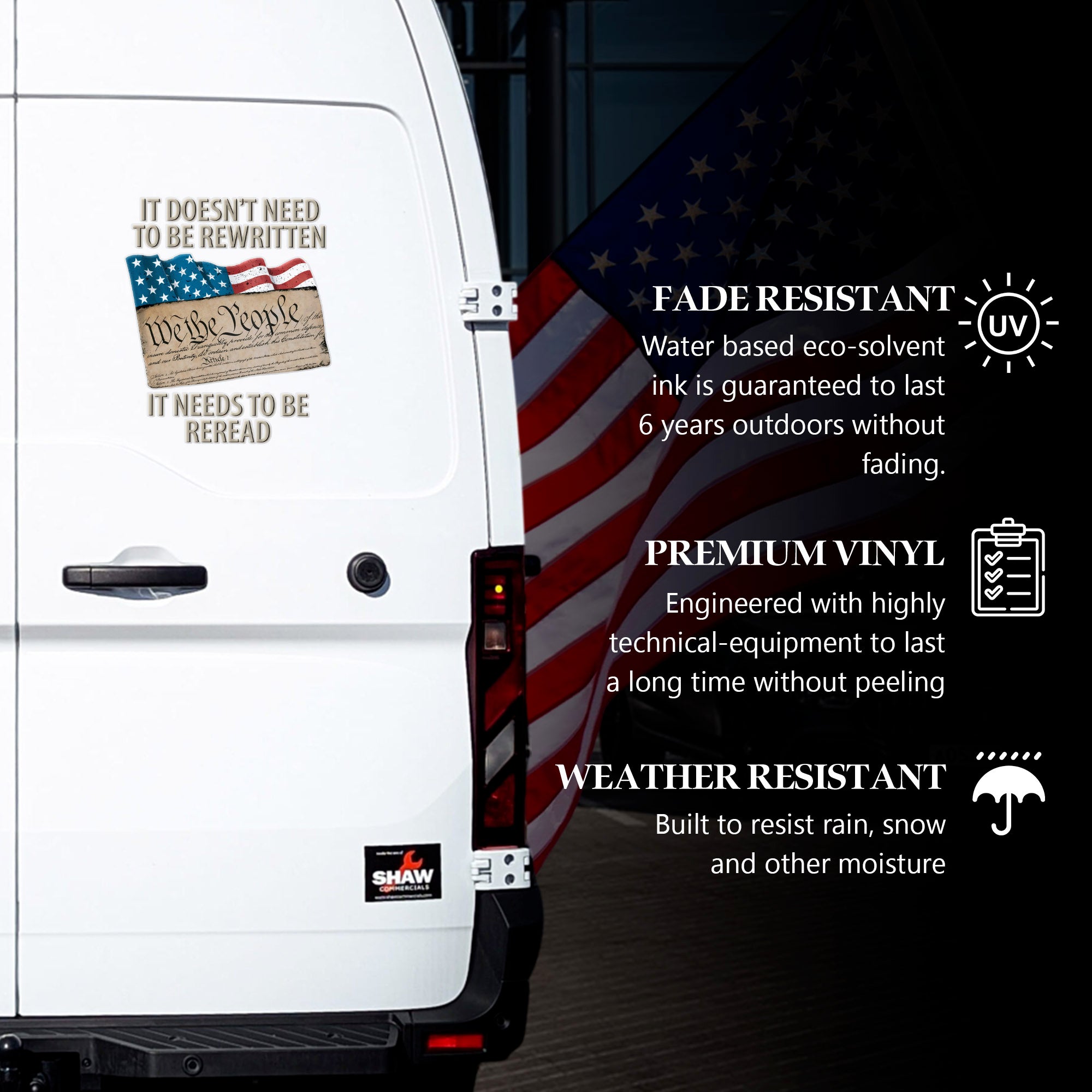 We the People Decal – 250th Anniversary USA, American Flag, 1776-2026 Sticker