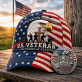 🦅U.S. Veteran 250 Years of Freedom Hat & 🇺🇸 Buy 1 Hat, Get 1 Coin FREE