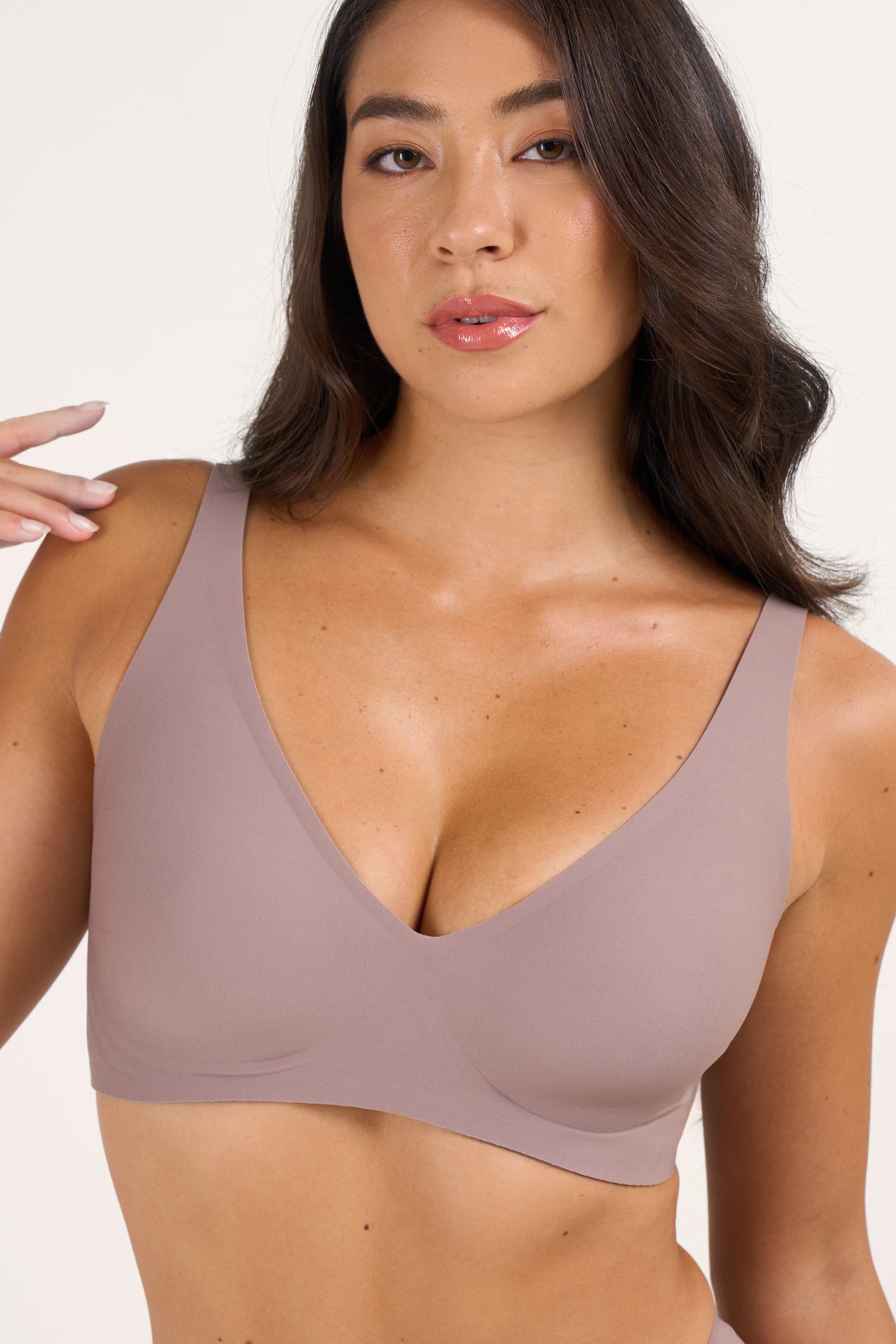 Tiefer V-Ausschnitt Push-Up Nahtloser Kabelloser Jelly-BH