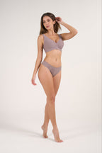 Deep V Push-Up Seamless Wireless Jelly Bra with Mesh