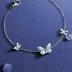Luminous Butterfly Charm Necklace & Bracelet Set