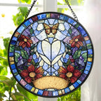 Custom Pet Portrait Stained Glass Style Gift For Pet Lovers - Personalized Window Hanging Suncatcher