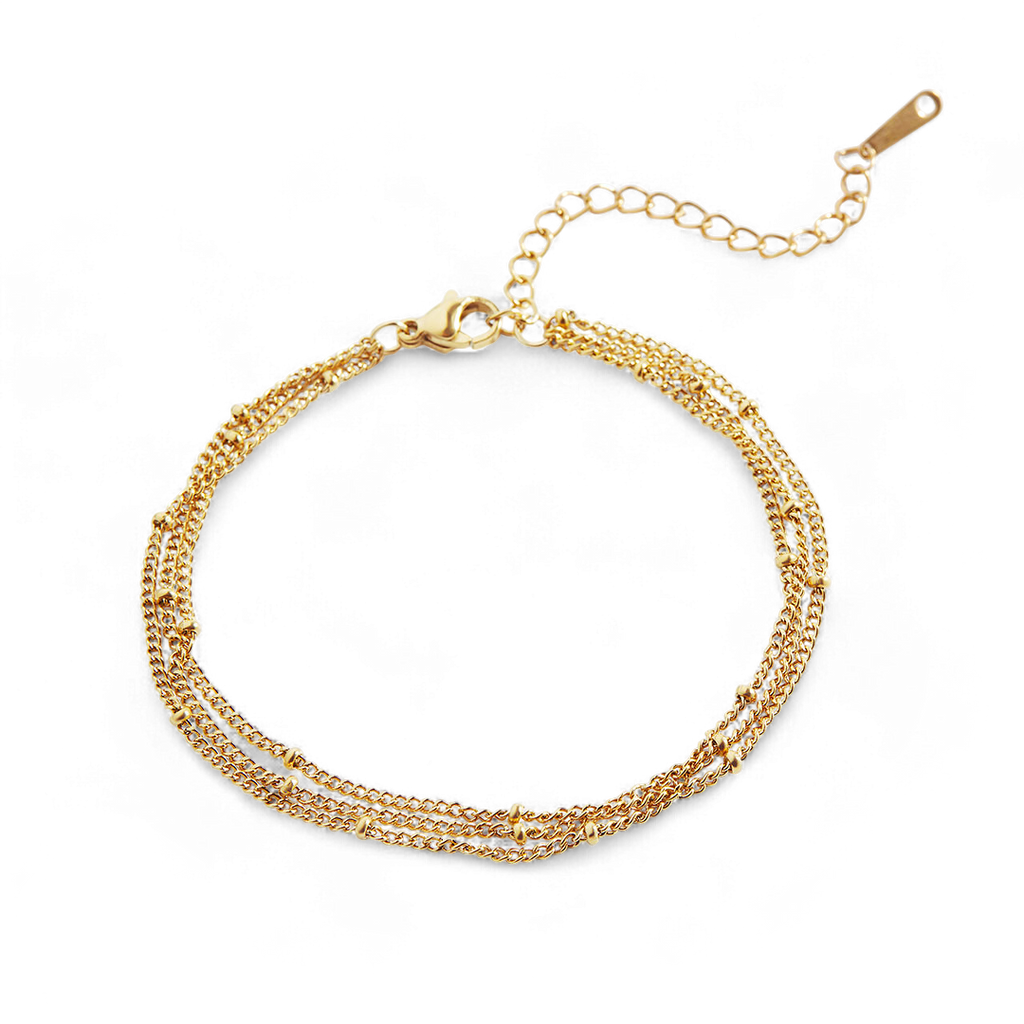 Triple Layer Satellite Chain Bracelet