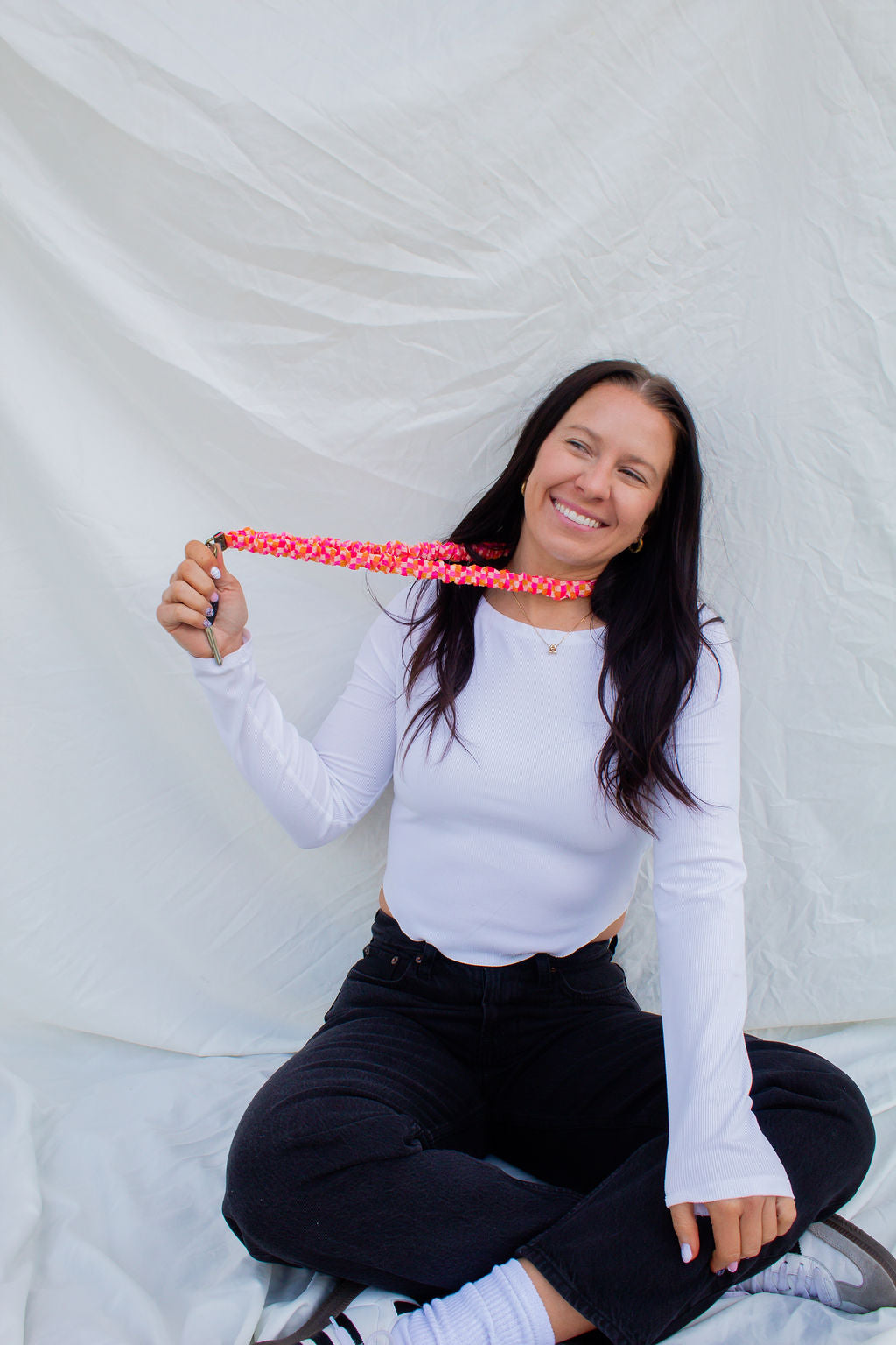 Andi x Katie Lynn Bright Checkered Lanyard