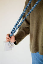 Denim Checked Lanyard