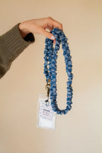 Denim Checked Lanyard