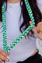 Kelly Green Checkered Lanyard