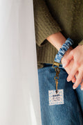 Denim Checked Keychain