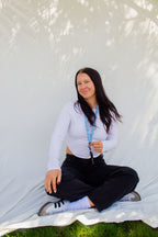 Blue Striped Lanyard