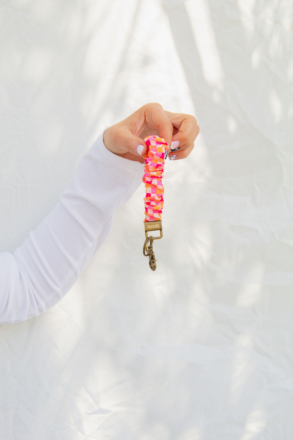 **SECONDS** Bright Checkered Keychain