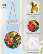 Acrylic Jigsaw Puzzle Suncatcher - Emerald Flame Hummingbird
