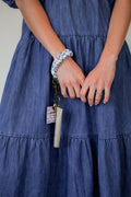 Blue Floral Keychain