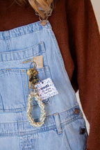 Green Striped Keychain