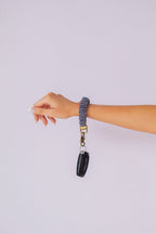 Inky Black Gingham Keychain