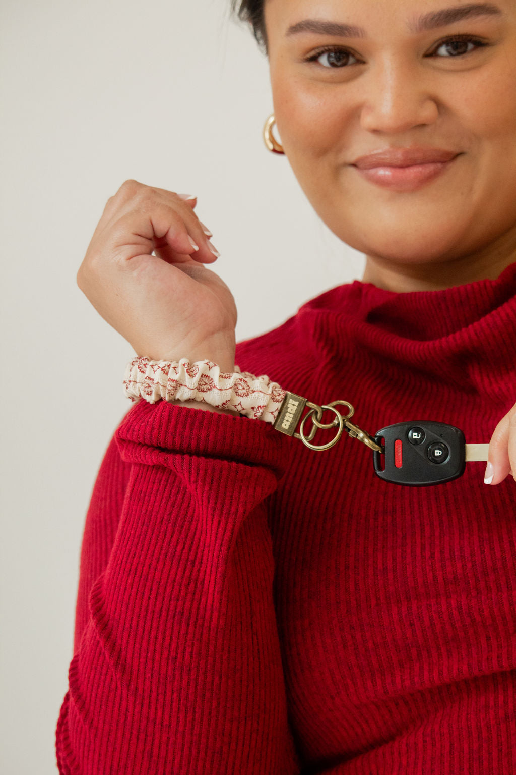 Vintage Red Ornament Keychain