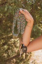 Green Floral Lanyard