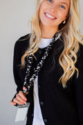 Onyx Floral Lanyard