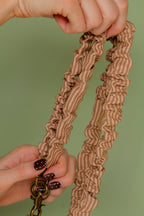 Coffee Striped Lanyard