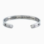 Beautiful Girl You Can Do Hard Things Cuff Bracelet