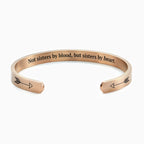 Not Sisters By Blood But Sisters By Heart Cuff Bracelet