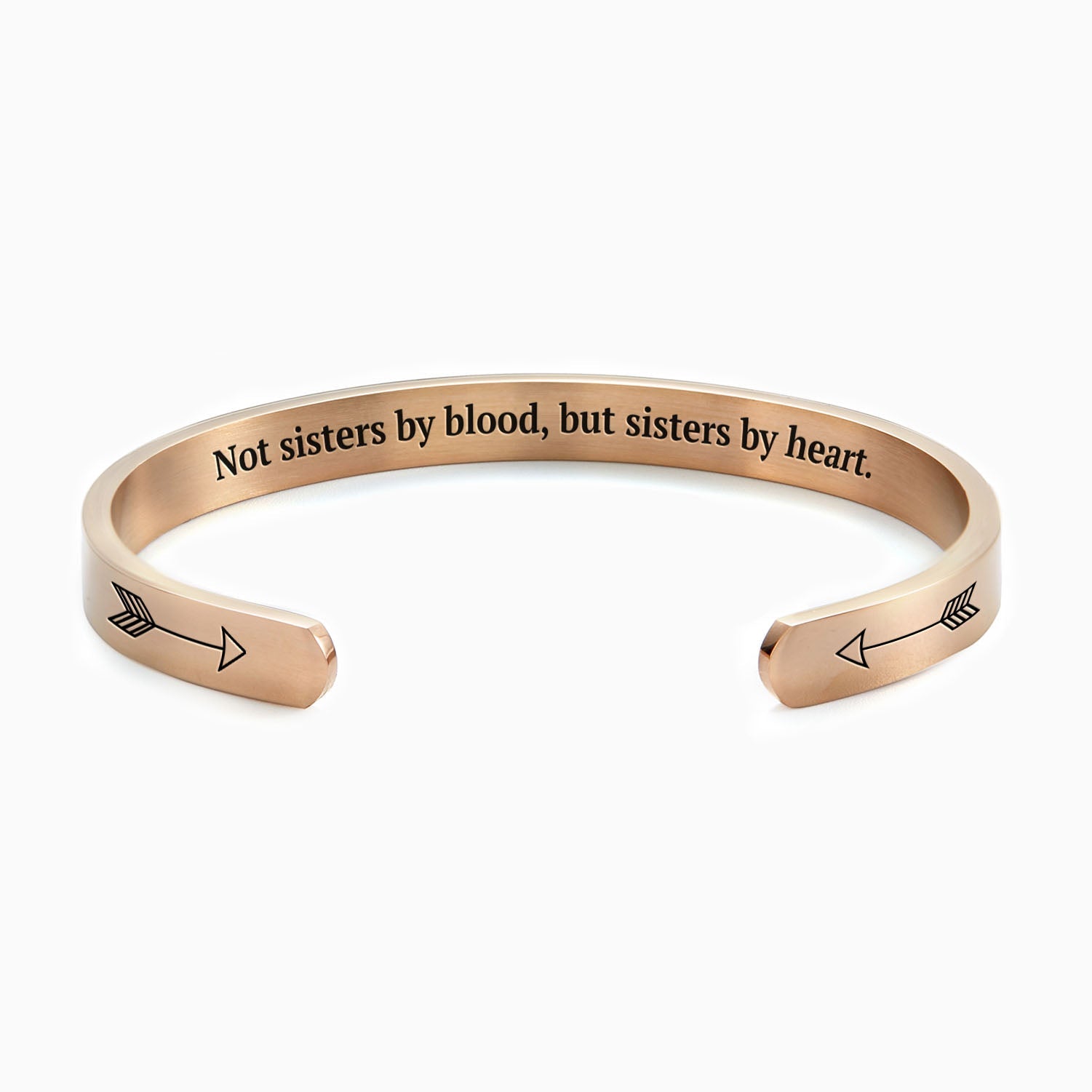 Not Sisters By Blood But Sisters By Heart Cuff Bracelet