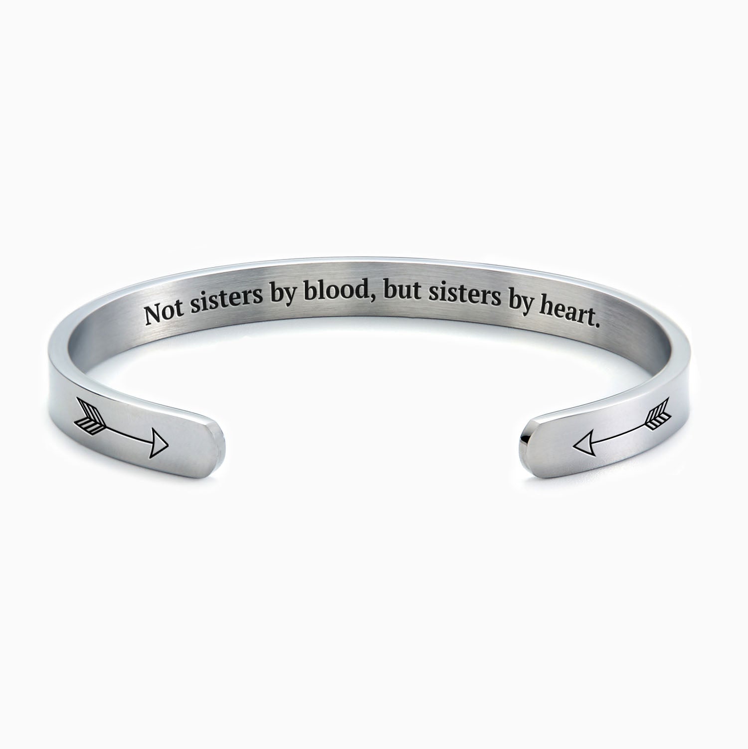 Not Sisters By Blood But Sisters By Heart Cuff Bracelet