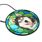 Custom Photo In Loving Memory Of My Pet - Personalized Stained Glass Window Hanging Suncatcher