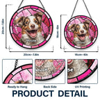Custom Photo In Loving Memory Of My Pet - Personalized Stained Glass Window Hanging Suncatcher