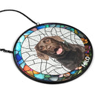 Custom Photo Family Dogs Cats - Personalized Stained Glass Window Hanging Suncatcher