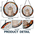 Custom Photo Family Dogs Cats - Personalized Stained Glass Window Hanging Suncatcher