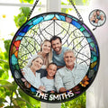 Custom Photo Family Dogs Cats - Personalized Stained Glass Window Hanging Suncatcher