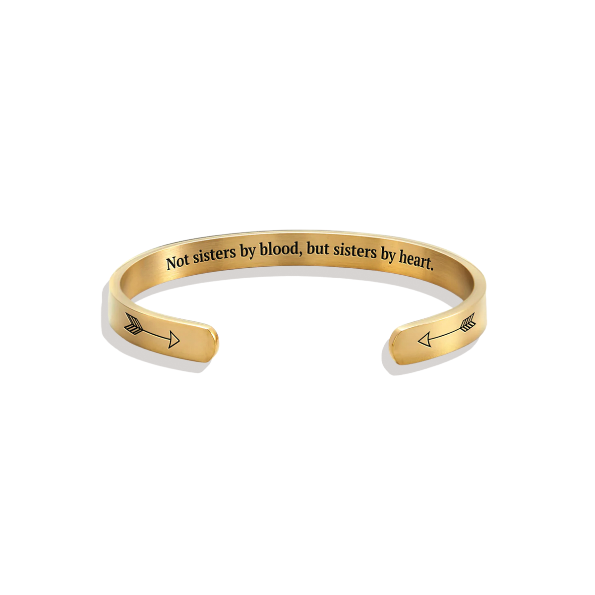 Not Sisters By Blood But Sisters By Heart Cuff Bracelet