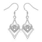 White Topaz Earrings Sterling Silver