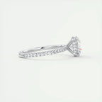 Oval Halo Moissanite Ring