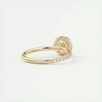 Oval Halo Moissanite Ring