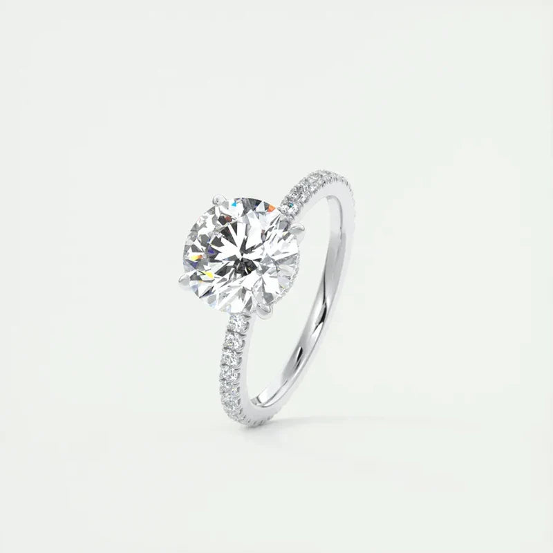 Oval Halo Moissanite Ring